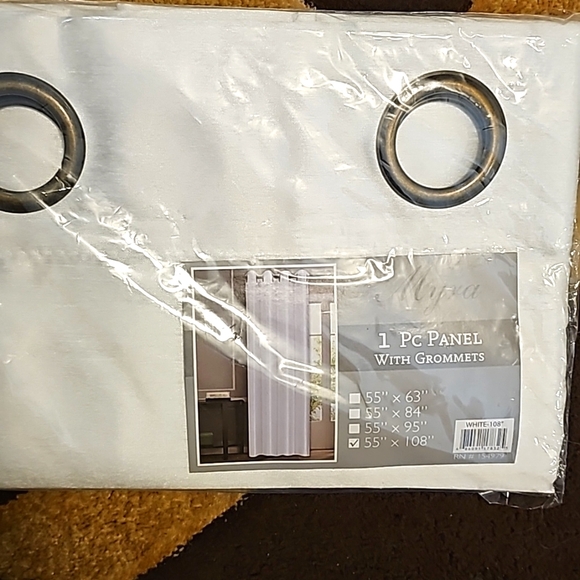 Myra Bag Other - Myra white one-piece panel curtain 55" x 108".